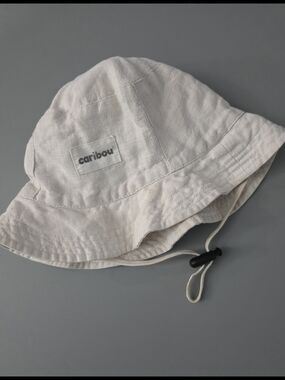 Caribou Cream Kids' Bucket Hat with Adjustable Chin Cord